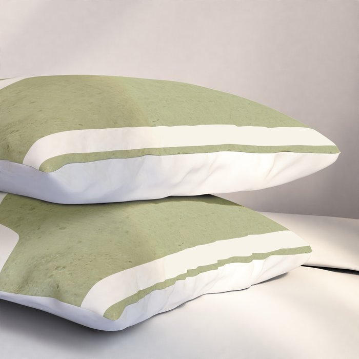 abstract minimal 57 Green Pillow Sham Gallery Image 3