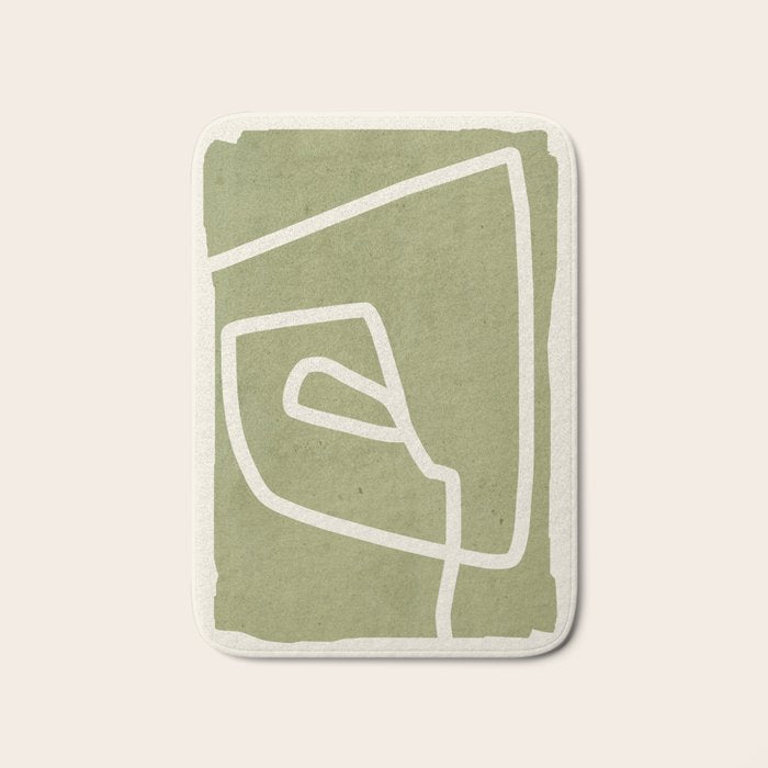 abstract minimal 57 Green Bath Mat Gallery Image 1