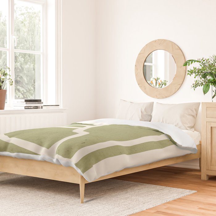 abstract minimal 57 Green Duvet Cover Gallery Image 2