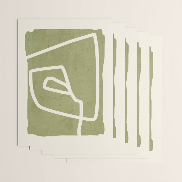 abstract minimal 57 Green Wrapping Paper Gallery Image 3