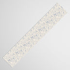 Hand Drawn Jacobean Floral - Blue Cream Table Runner Gallery Image 3