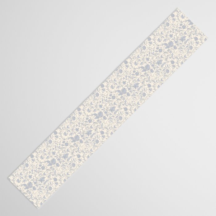 Hand Drawn Jacobean Floral - Blue Cream Table Runner Gallery Image 3