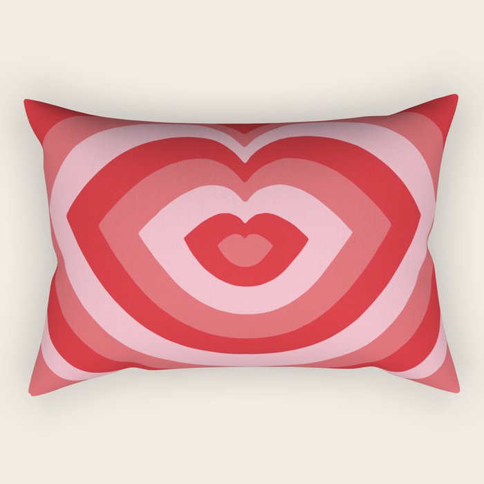 Hypnotic Cherry Lips Rectangular Pillow Gallery Image 1
