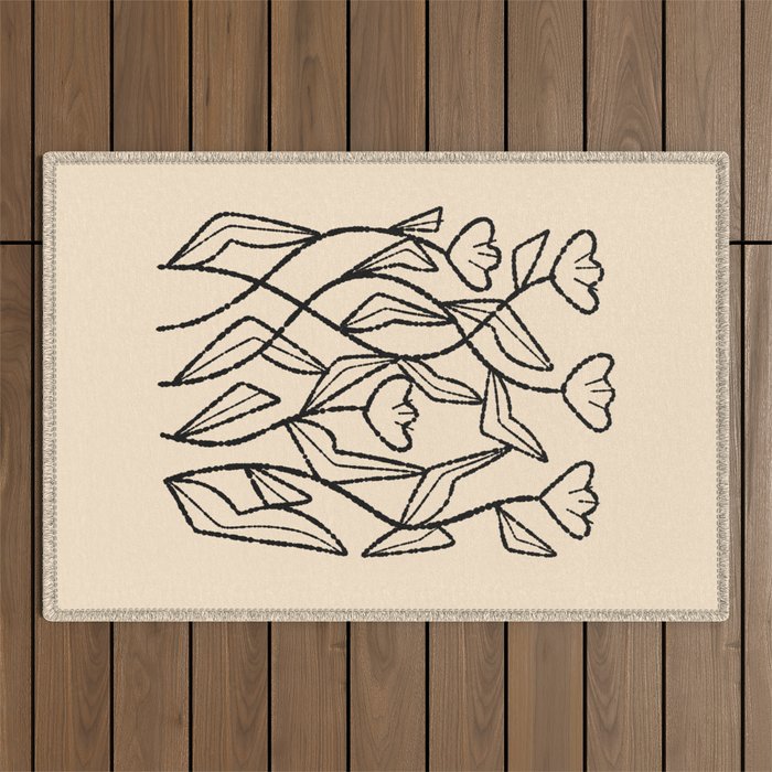 Linear Tulips Outdoor Rug Gallery Image 1