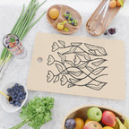 Linear Tulips Cutting Board Gallery Image 2