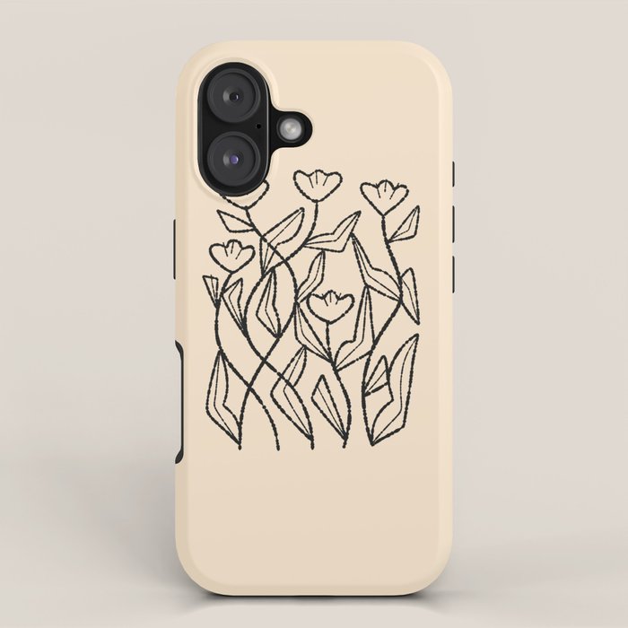 Linear Tulips iPhone Case Gallery Image 1