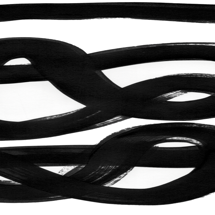 Knots Black & White Minimalist Ink Tribal Mid Century Pattern Dark Painting Pattern Coffee Mug Gallery Image 2