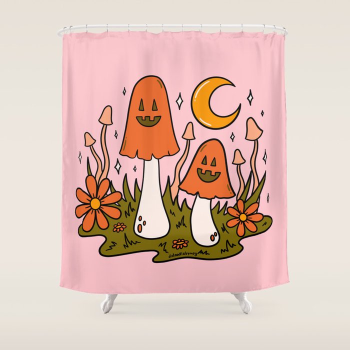 Magical Mushroom Shower Curtain Gallery Image 1