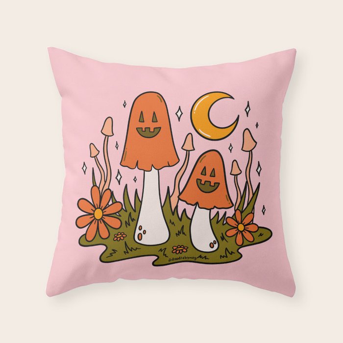 Magical Mushroom Throw Pillow Gallery Image 6