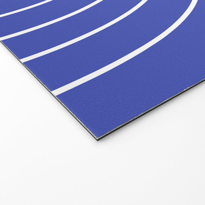 Minimal Arch XXI Bright Blue Modern Geometric Lines Welcome Mat Gallery Image 2