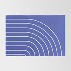 Minimal Arch XXI Bright Blue Modern Geometric Lines Rug Gallery Image 2