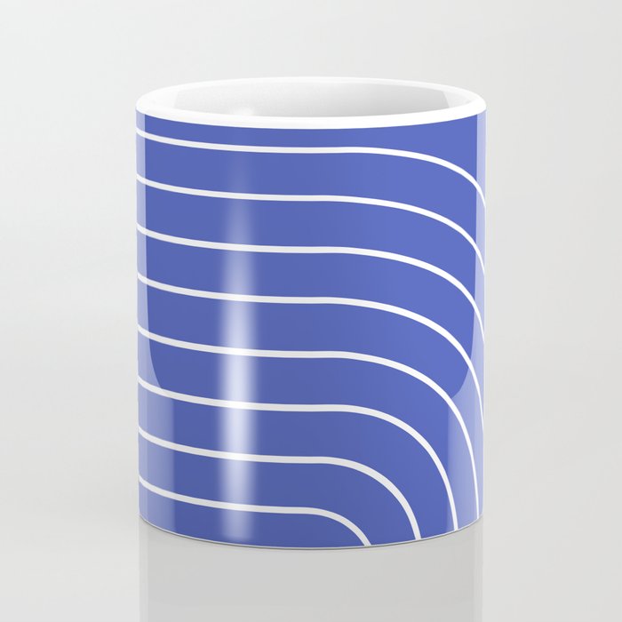 Minimal Arch XXI Bright Blue Modern Geometric Lines Coffee Mug Gallery Image 4