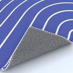 Minimal Arch XXI Bright Blue Modern Geometric Lines Rug Gallery Image 4