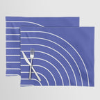 Minimal Arch XXI Bright Blue Modern Geometric Lines Placemat Gallery Image 1
