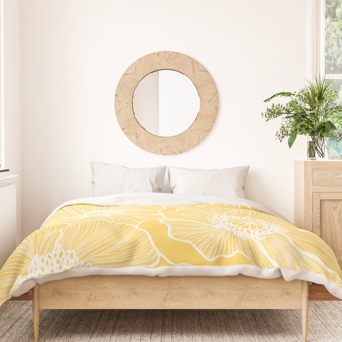 Sunshine Yellow Poppies Duvet Cover Gallery Image 3