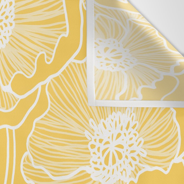 Sunshine Yellow Poppies Wall Tapestry Gallery Image 3