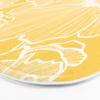 Sunshine Yellow Poppies Bath Mat Gallery Image 3