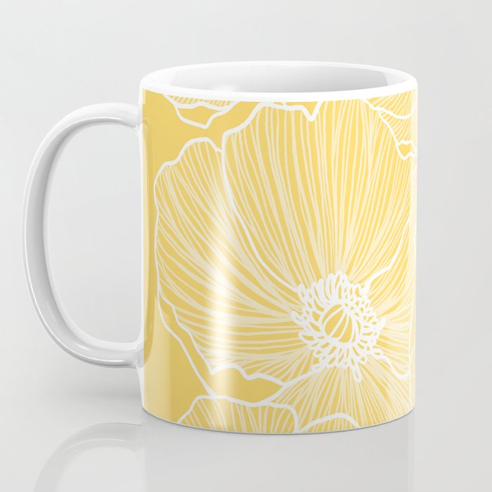 Sunshine Yellow Poppies Coffee Mug Gallery Image 3
