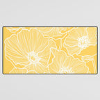 Sunshine Yellow Poppies Desk Mat Gallery Image 3