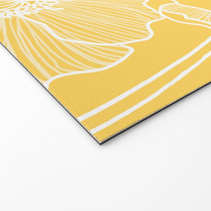 Sunshine Yellow Poppies Welcome Mat Gallery Image 2