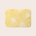 Sunshine Yellow Poppies Bath Mat Gallery Image 1