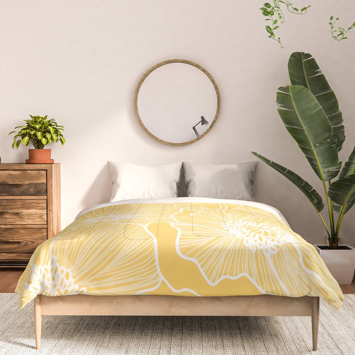 Sunshine Yellow Poppies Comforter Gallery Image 3