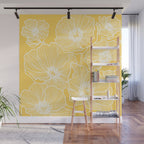Sunshine Yellow Poppies Wall Mural Gallery Image 1