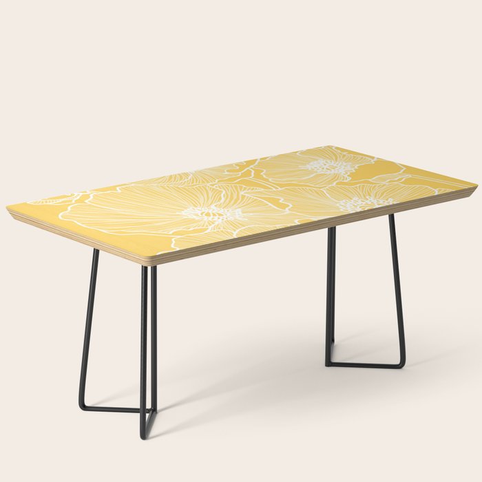 Sunshine Yellow Poppies Coffee Table Gallery Image 1