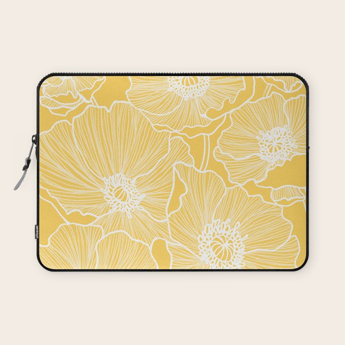 Sunshine Yellow Poppies Laptop Sleeve Gallery Image 1