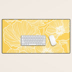 Sunshine Yellow Poppies Desk Mat Gallery Image 1
