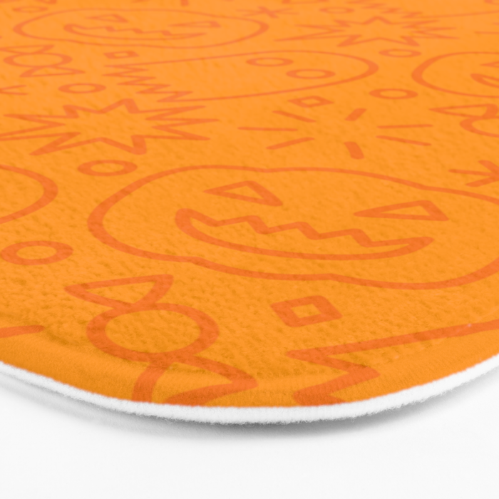 Fun halloween cartoon doodle art pattern Bath Mat Gallery Image 3