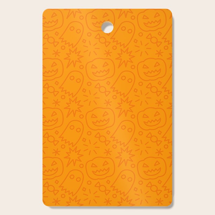 Fun halloween cartoon doodle art pattern Cutting Board Gallery Image 1