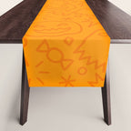 Fun halloween cartoon doodle art pattern Table Runner Gallery Image 1