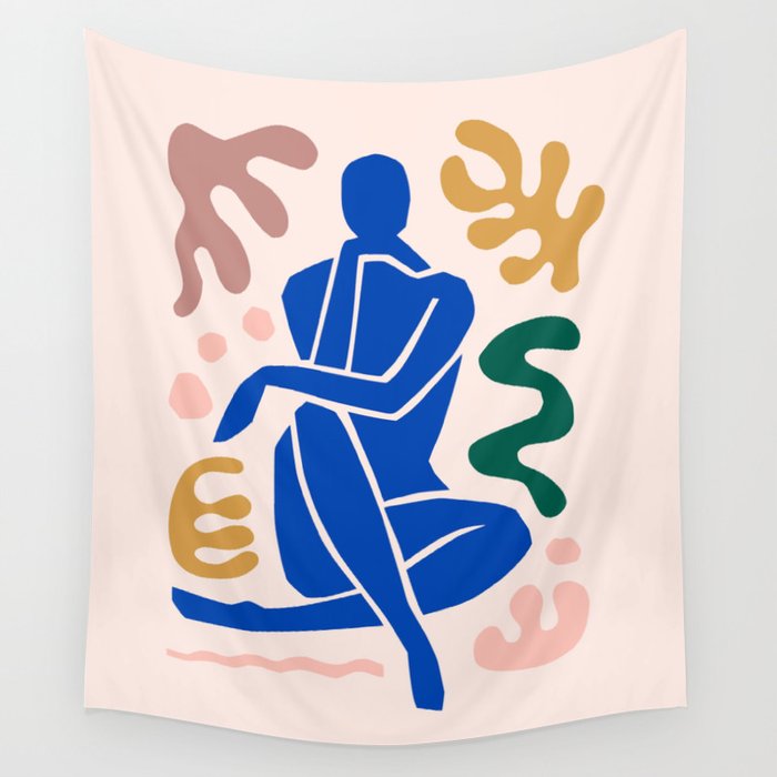 Henri Matisse Art Print 'Blue Nude' - Abstract Female Figure Cut Outs Artwork Wall Tapestry Gallery Image 1