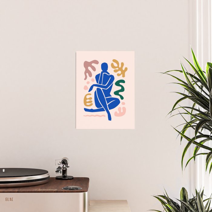 Henri Matisse Art Print 'Blue Nude' - Abstract Female Figure Cut Outs Artwork Poster Gallery Image 2