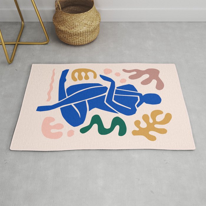Henri Matisse Art Print 'Blue Nude' - Abstract Female Figure Cut Outs Artwork Rug Gallery Image 1