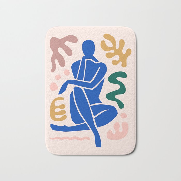 Henri Matisse Art Print 'Blue Nude' - Abstract Female Figure Cut Outs Artwork Bath Mat Gallery Image 1