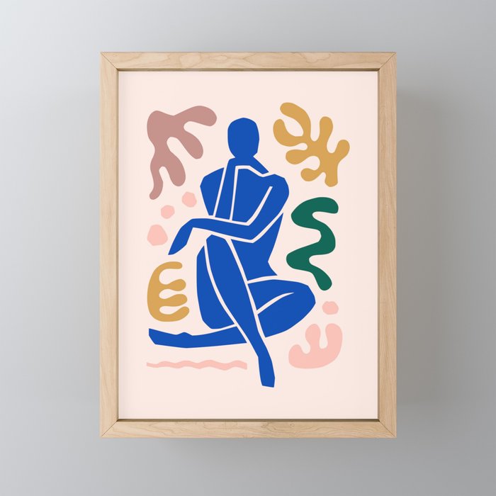 Henri Matisse Art Print 'Blue Nude' - Abstract Female Figure Cut Outs Artwork Mini Art Print Gallery Image 1