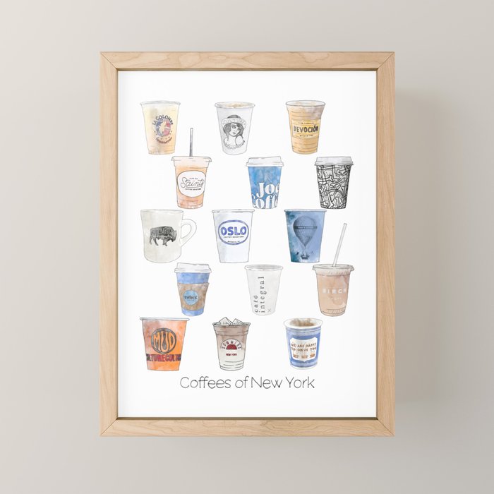 Coffees of New York Mini Art Print Gallery Image 1