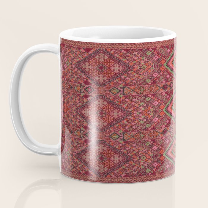 Vibrant Moroccan Kilim Pattern Coffee Mug Gallery Image 3