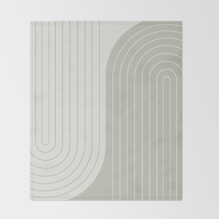 Two Tone Line Curvature LXIII Throw Blanket Gallery Image 2