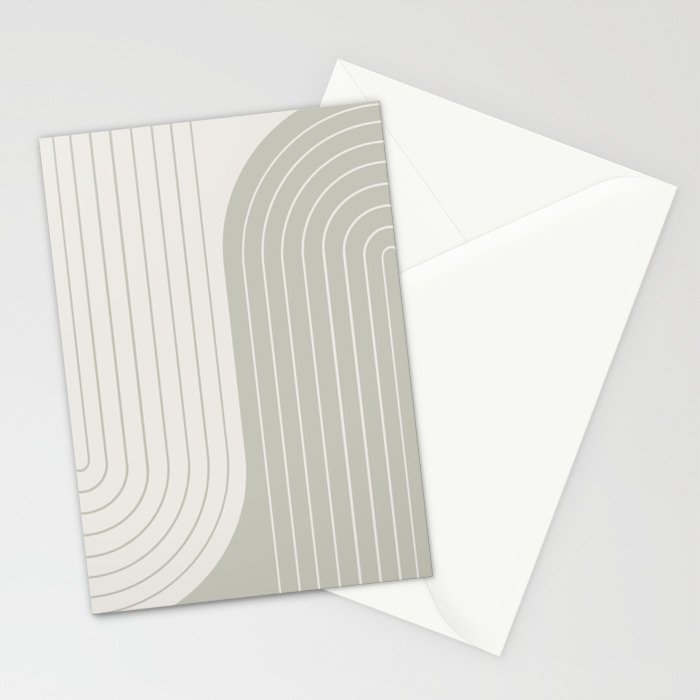 Two Tone Line Curvature LXIII Stationery Card Gallery Image 2