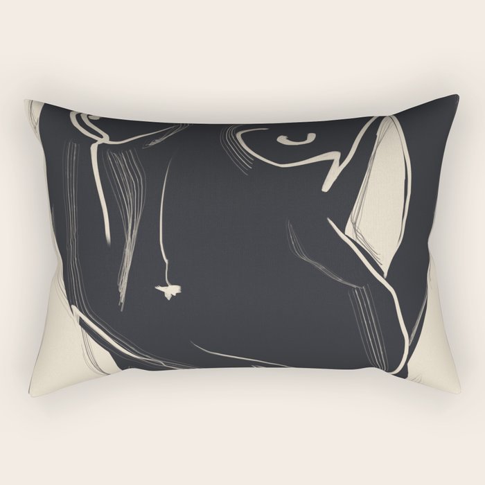 Abstract Art Nude 5 Rectangular Pillow Gallery Image 1
