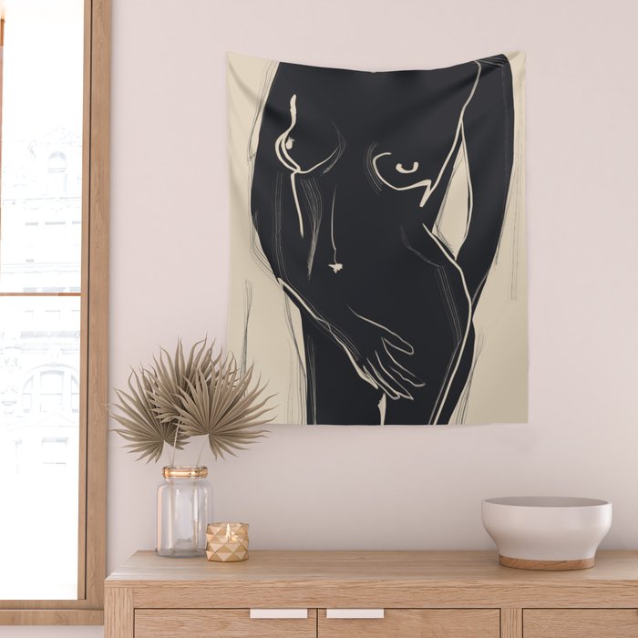 Abstract Art Nude 5 Wall Tapestry Gallery Image 2
