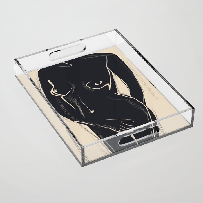 Abstract Art Nude 5 Acrylic Tray Gallery Image 1