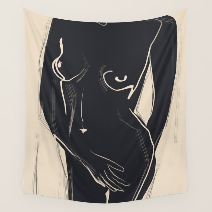 Abstract Art Nude 5 Wall Tapestry Gallery Image 4