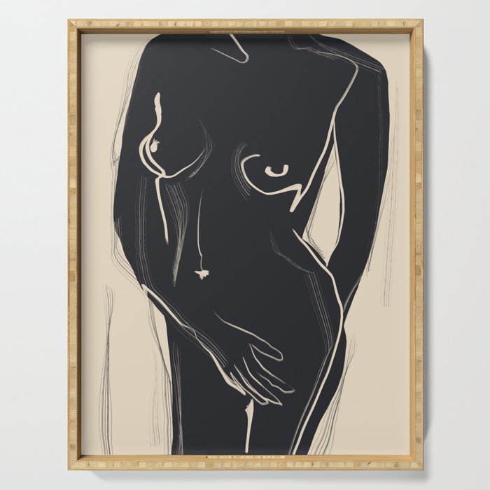 Abstract Art Nude 5 Serving Tray Gallery Image 1
