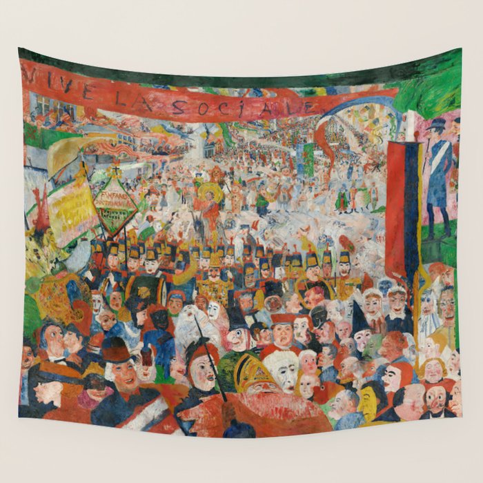 Christ's Entry into Brussels by James Ensor, 1889 Wall Tapestry Gallery Image 4