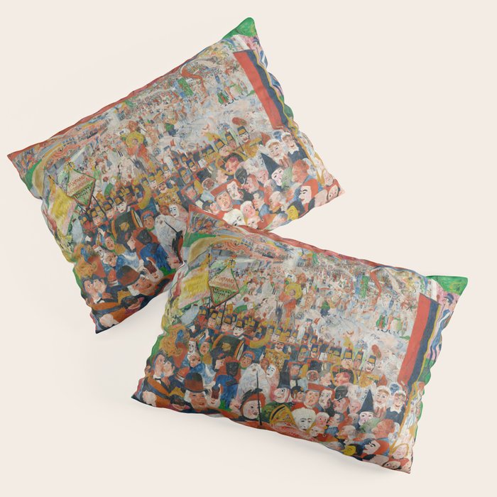 Christ's Entry into Brussels by James Ensor, 1889 Pillow Sham Gallery Image 3