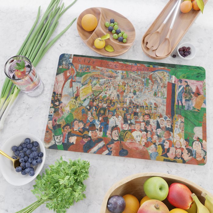 Christ's Entry into Brussels by James Ensor, 1889 Cutting Board Gallery Image 2